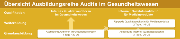 Übersicht Audits im Gesundheitswesen.