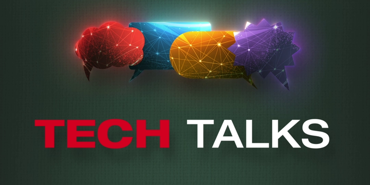 Symbolbild mit Text TECH TALKS
