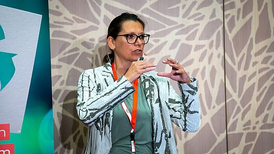 Im Anschluss lieferte Nathalie Picha spannende Einblicke in das "Nachhaltigkeitsmanagement in der BUWOG Group"<br />