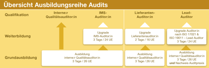 Grafische Übersicht Ausbildungsreihe Audits.