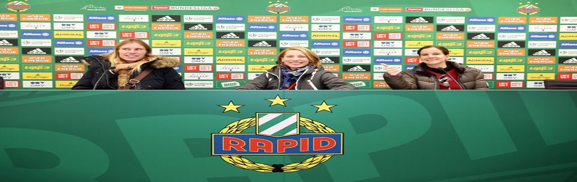 Einmal die Fragen der Presse beantworten: Die Führung von Mattheo Castillio machte es möglich und begeisterte die Tagungsteilnehmer. Wussten Sie, dass die Logowand je nach Fußballveranstaltungstyp umgebrandet wird?